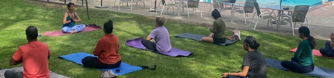 Sravasti Nair teaching a class